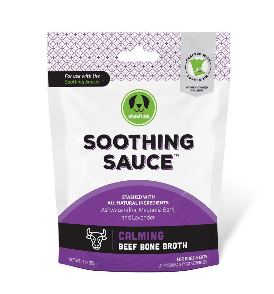 Stashios Soothing Sauce Calming Beef Bone Broth for Dogs & Cats, 3-oz