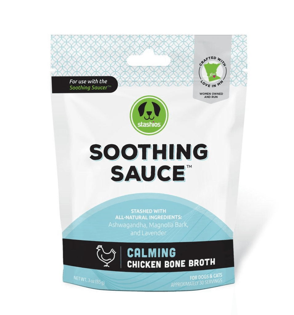 Stashios Soothing Sauce Calming Chicken Bone Broth for Dogs & Cats, 3-oz